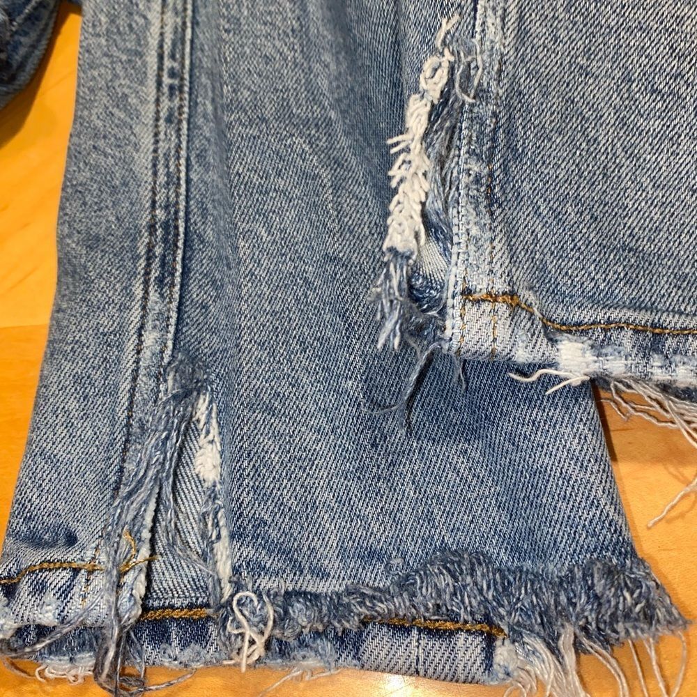 AGOLDE Women’s Denim Distressed Raw Hem Skinny Jeans - Picture 6 of 7